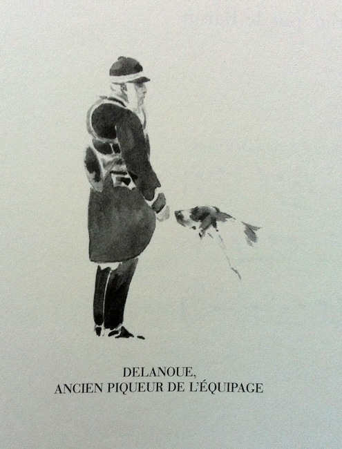Delanque, piqueux - Illustration tirée de l'ouvrage La Vénerie française contemporaine (1914) - Le Goupy (Paris)